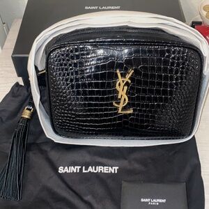 Saint Laurent YSL black loulou camera bag